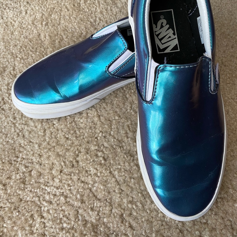 Iridescent Slip On Vans